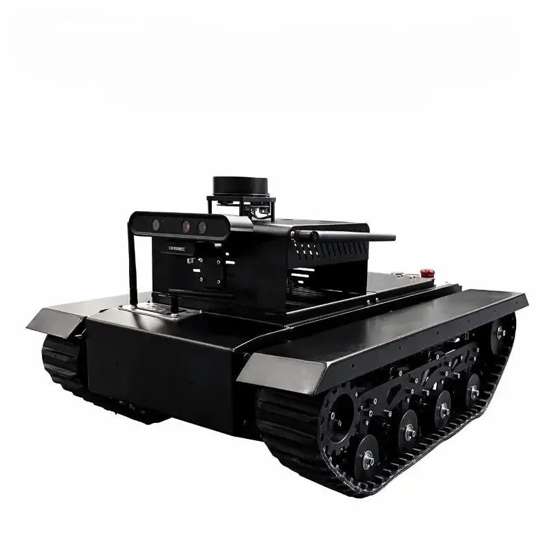 30kg Load TR500ROS RC Tank with Slam Navigation Radar Rubber Tracked Chassis 24V Brushless Motor ROS Robot for Jetson NANO Tank