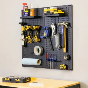34x32 Steel Pegboard | 13 Attachments