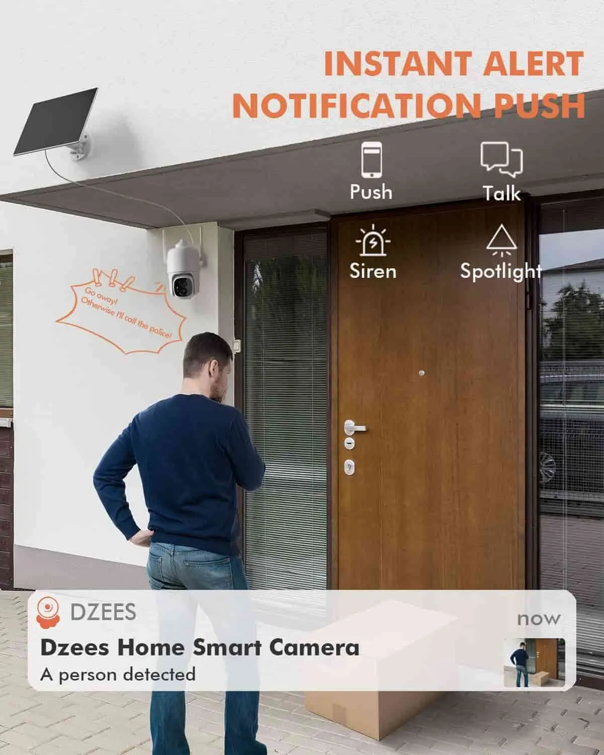 🔥360°PTZ Solar Panel Security Camera System Dzees D3K (4-Cam)