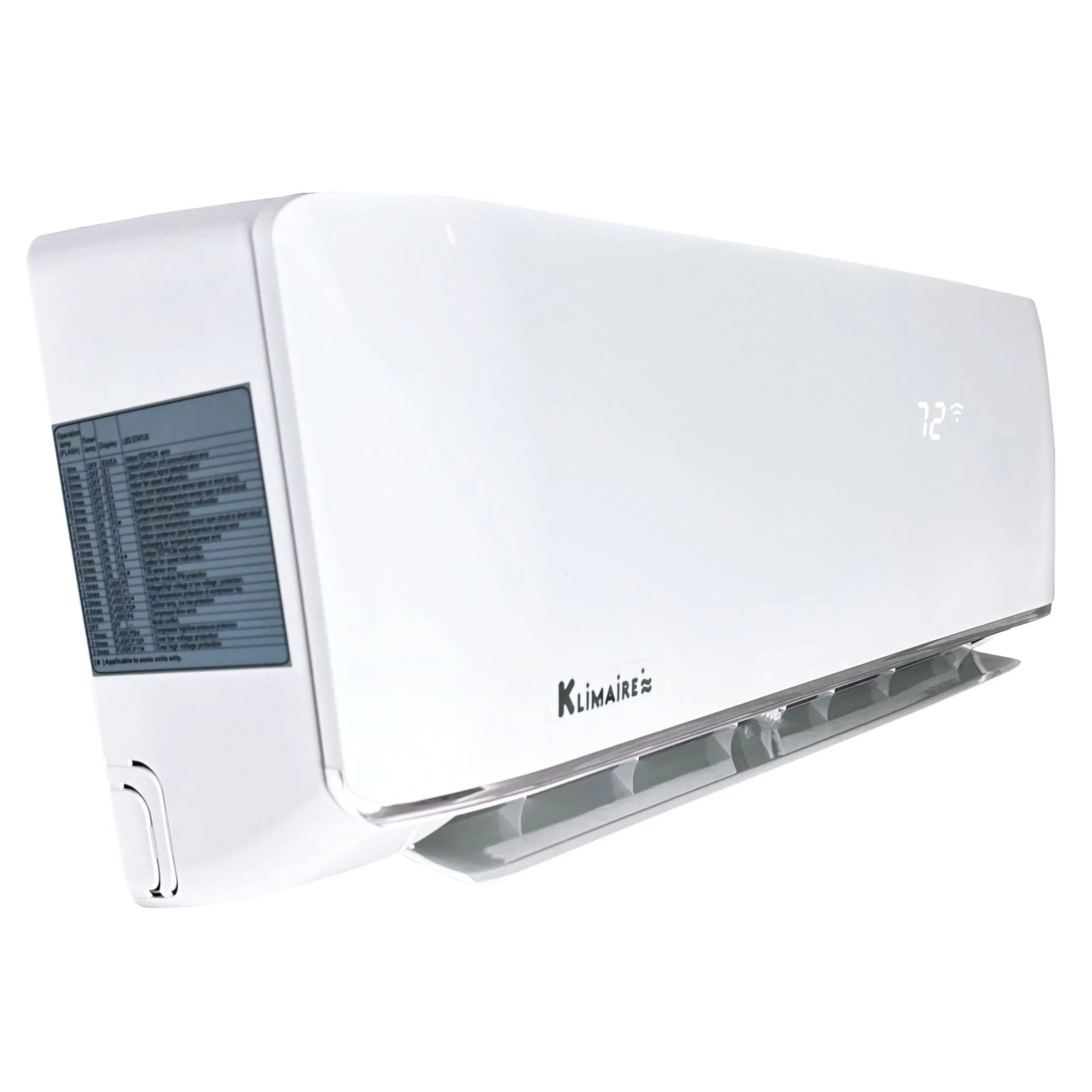 4-Zone Klimaire 23.1 SEER2 Multi Split Ceiling Cassette Wall Mount Air Conditioner Heat Pump System 12 12 12 12
