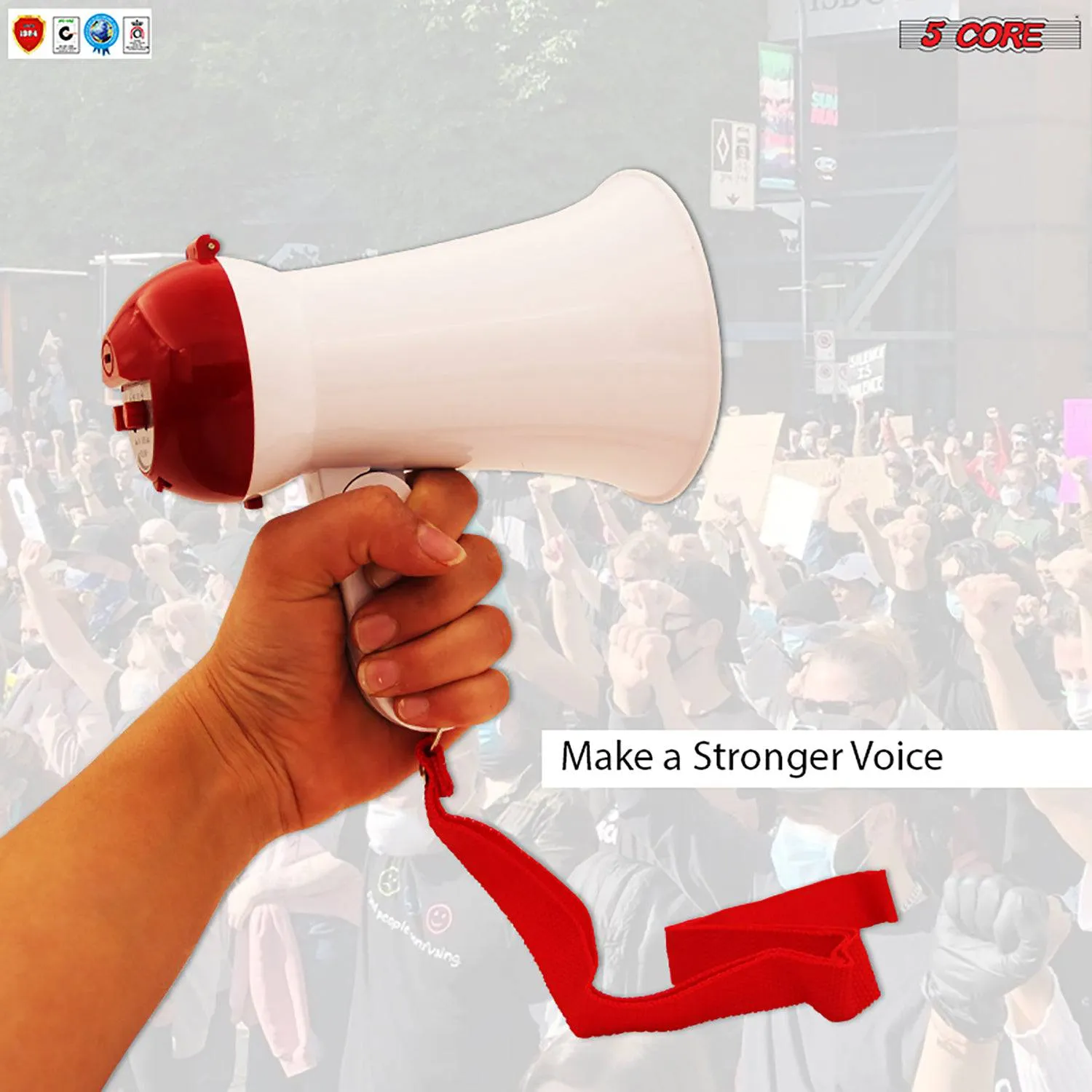 5Core Megaphone Bullhorn Kids & Adults Loud Police SIREN Toy Mic