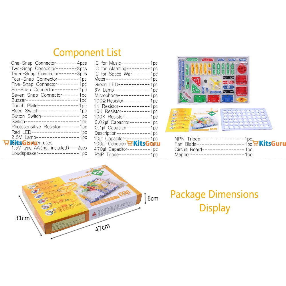 698 Experiments SNAP Circuits STEM Electronics Kit | KitsGuru