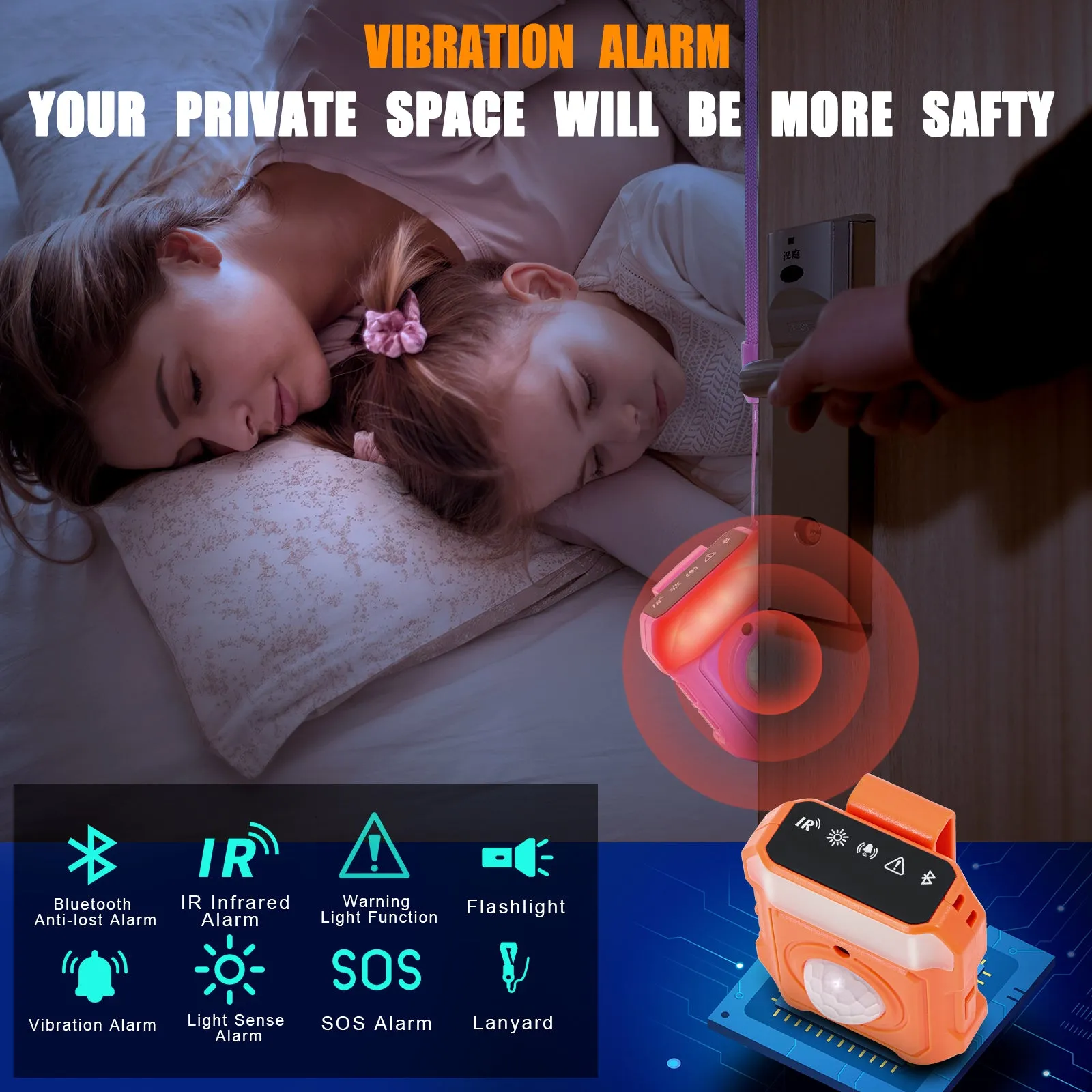 7-IN-1 Ultimate Multi-functional Personal Alarm (Grey)
