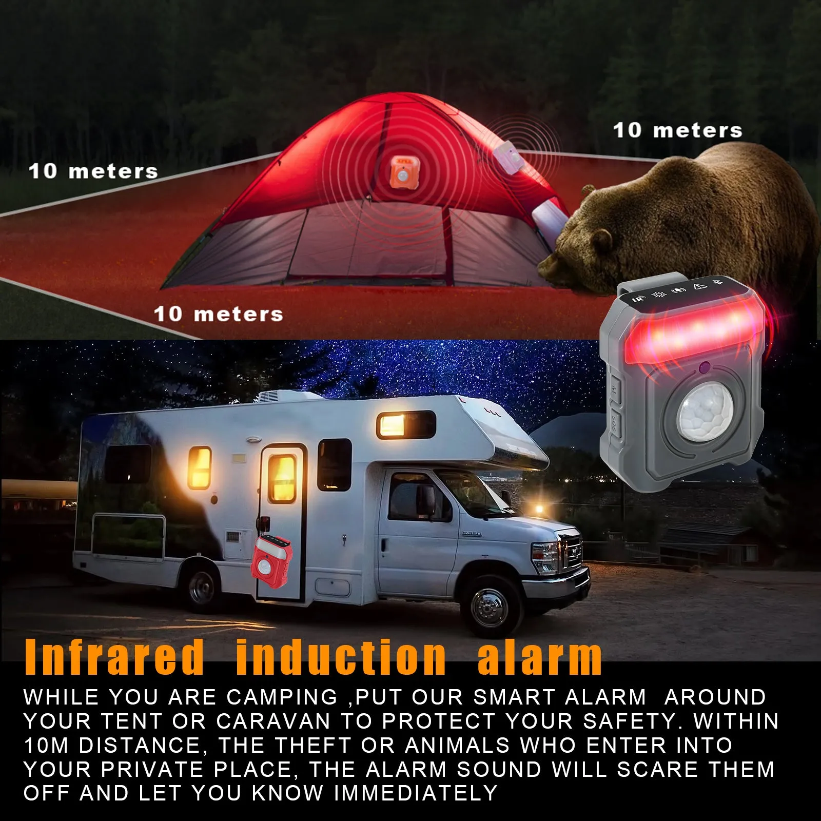 7-IN-1 Ultimate Multi-functional Personal Alarm (Grey)