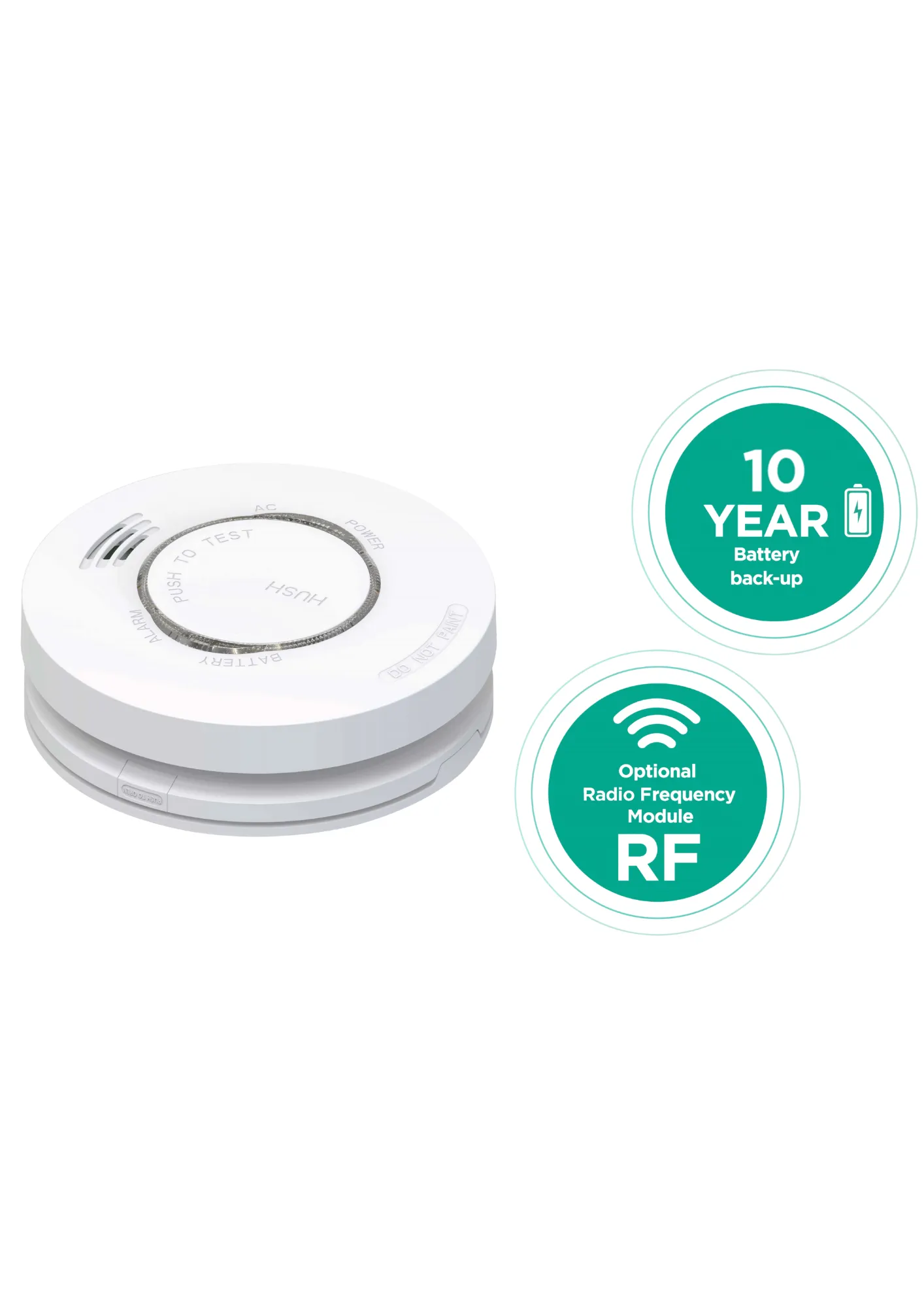 [7 Year Warranty] Emerald Planet 240V Hard-Wired 10 Yr Battery Back Up Smoke Alarm