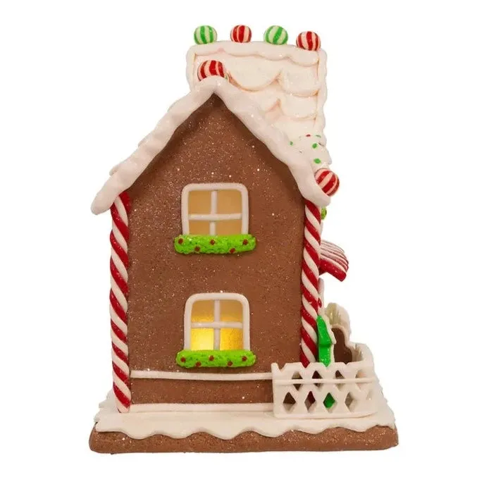 9" Battery Operated Light Up Two Floor Gingerbread House