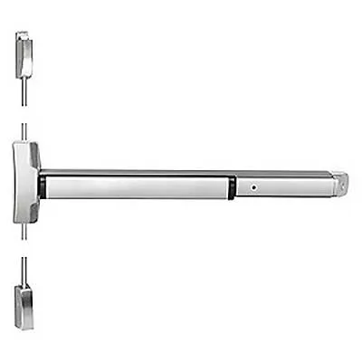 Accentra (Yale) 6170F-P-36 630 Surface Vertical Rod Exit Device Fire Rated Electric Latch Retraction, 630 Stainless Steel Finish, Exit Only Trim Sold Separately