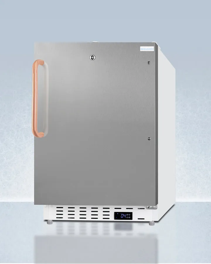 Accucold 21" Wide Built-In Healthcare All-Refrigerator in Stainless Steel Door, Lock, and Copper Handle