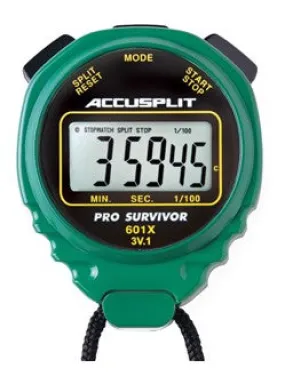Accusplit Pro Survivor Stopwatch with Green Case