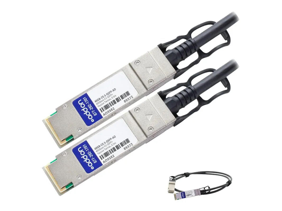 AddOn Enterasys 40GB-C01-QSFP Compatible TAA Compliant 40GBase-CU QSFP  to QSFP  Direct Attach Cable (Passive Twinax, 1m) 40GB-C01-QSFP-AO