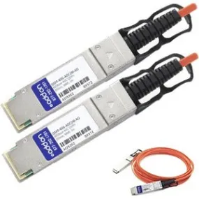 AddOn MSA and TAA Compliant 40GBase-AOC QSFP  to QSFP  Direct Attach Cable (850nm, MMF, 1m) QSFP-40G-AOC1M-AO