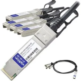 AddOn MSA and TAA Compliant 40GBase-CU QSFP  to 4xSFP  Direct Attach Cable (Passive Twinax, 1m) QSFP-4SFP-PDAC1M-AO