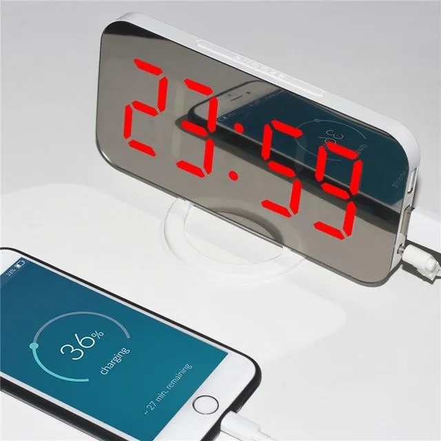 Aesthetic Mirror Alarm Clock