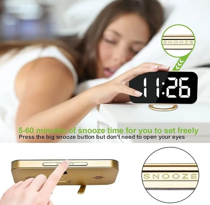 Aesthetic Mirror Alarm Clock