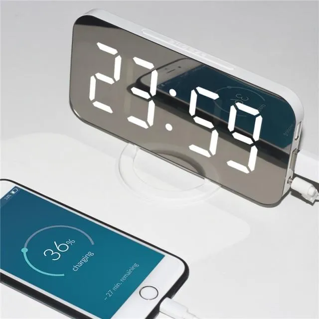 Aesthetic Mirror Alarm Clock