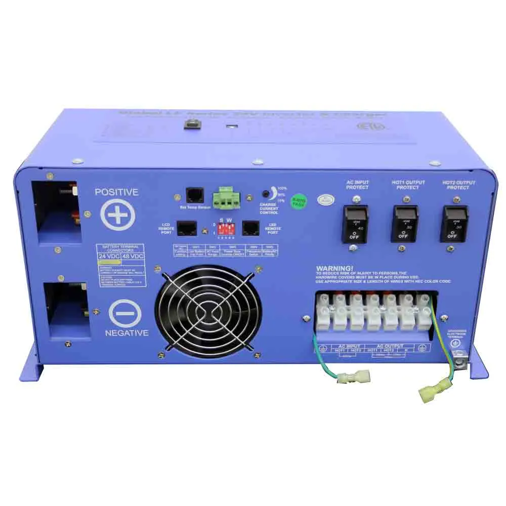 AIMS 4,000 Watt Pure Sine Inverter Charger 24Vdc to 120/240Vac Output Listed To UL & CSA | PICOGLF4024240SUL