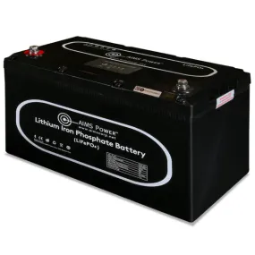 AIMS Power 12V 104Ah LiFePO4 Battery | Wake-Up Feature | Internal Heater | Bluetooth Monitoring