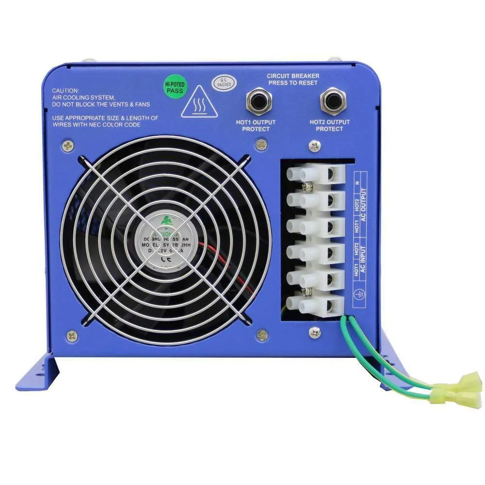 AIMS Power 4000 Watt Pure Sine Inverter Charger 48Vdc / 240Vac Input & 120/ 240Vac Split Phase Output | PICOGLF40W48V240VS