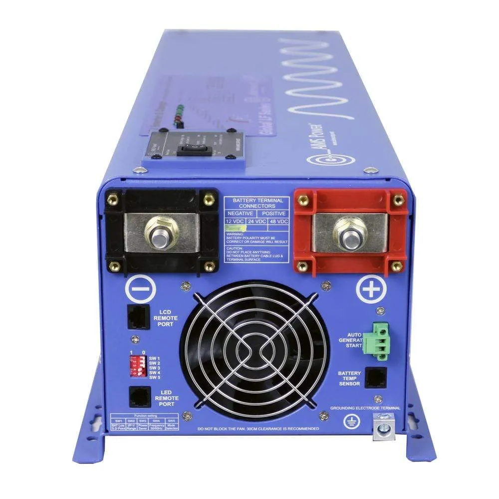 AIMS Power 4000 Watt Pure Sine Inverter Charger 48Vdc / 240Vac Input & 120/ 240Vac Split Phase Output | PICOGLF40W48V240VS