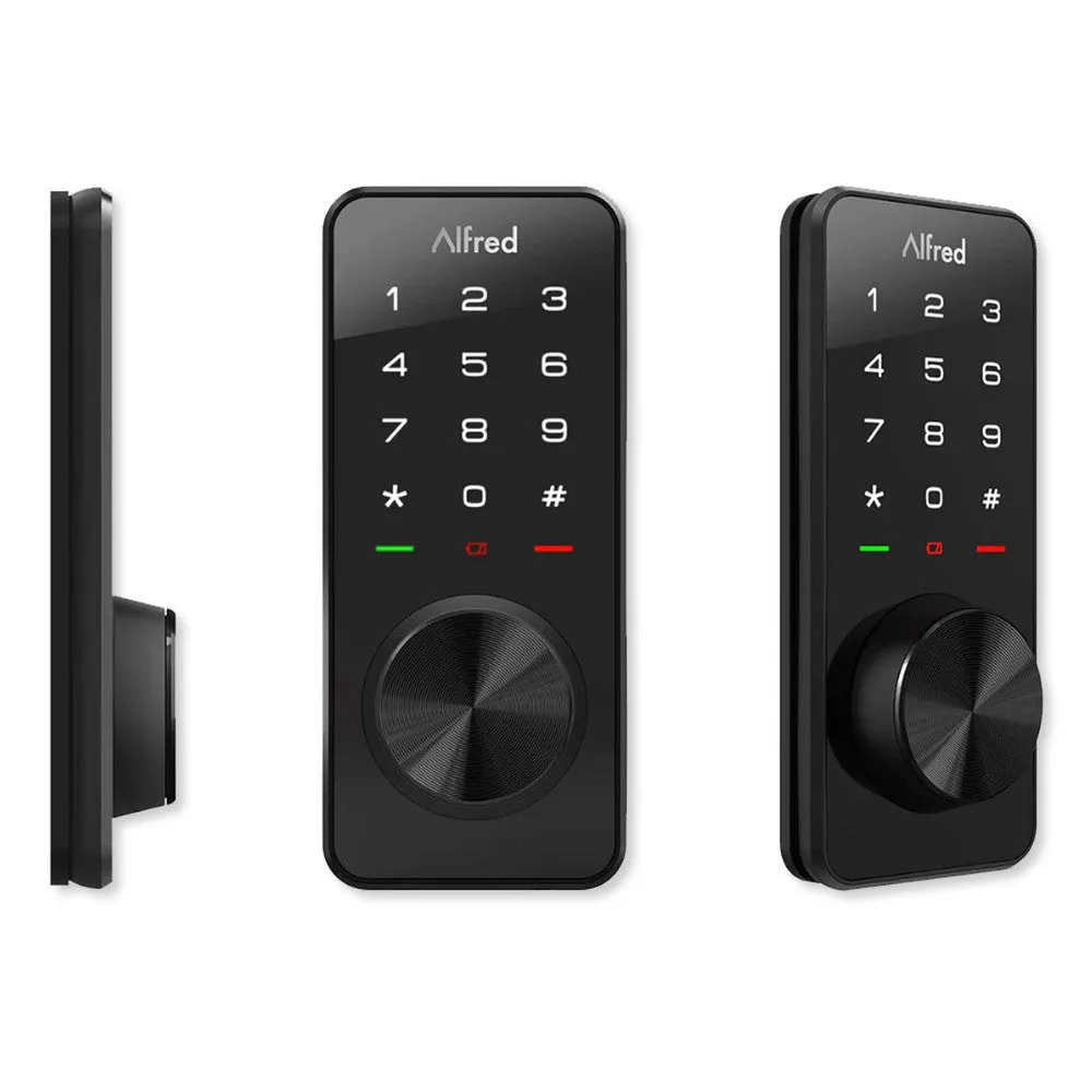 Alfred DB1 Smart Lock Touchscreen Deadbolt, Bluetooth, with Key Override