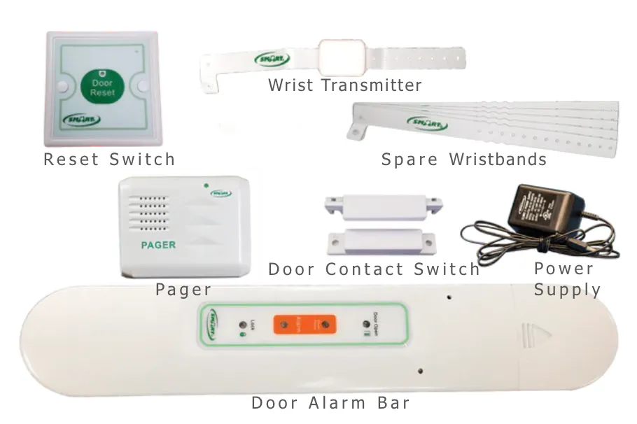 Anti-Wandering Door System: includes Door exit bar kit