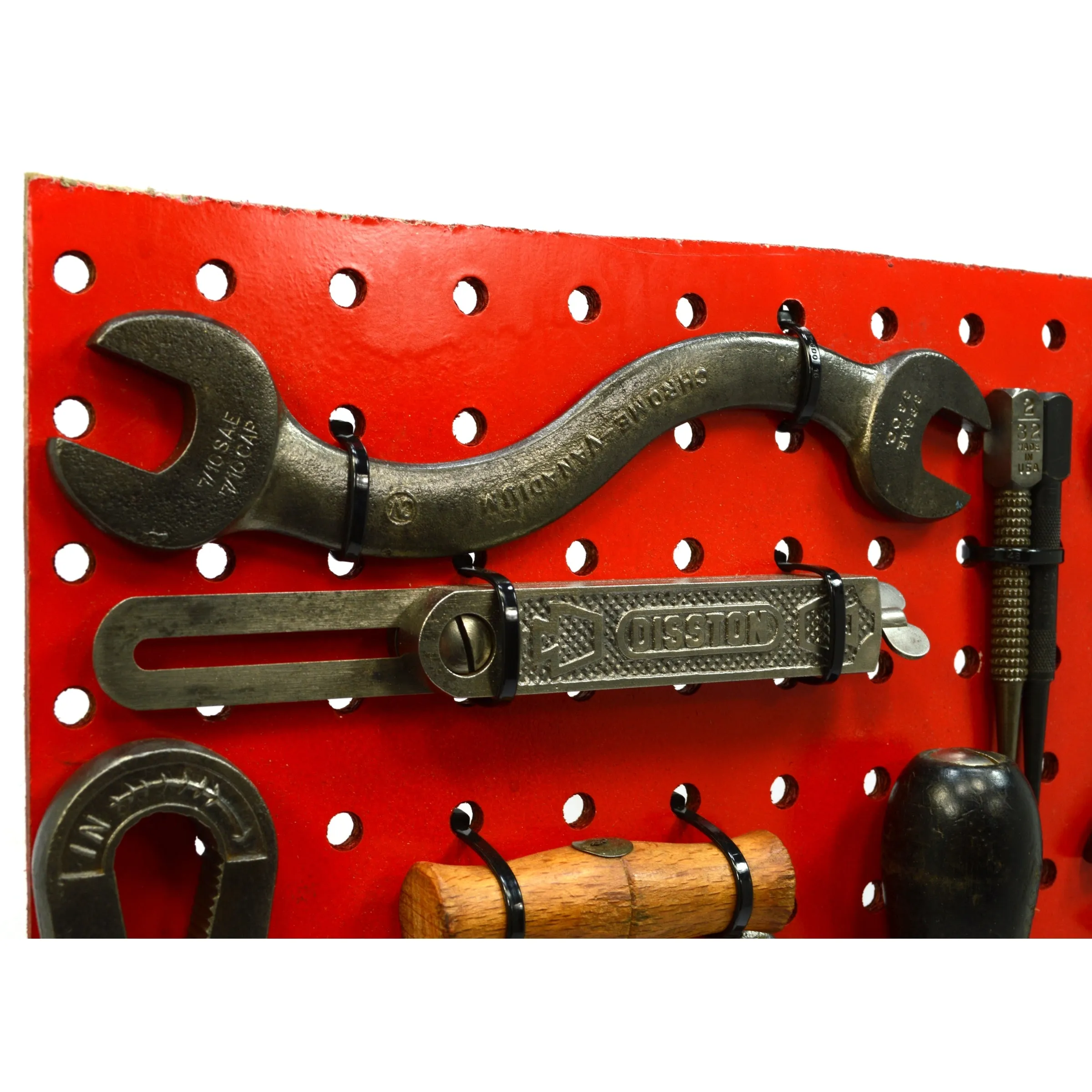 Antique OLD TOOL WALL DECOR Lot of 16 TOOLS on PEG BOARD Millers Falls DISSTON  