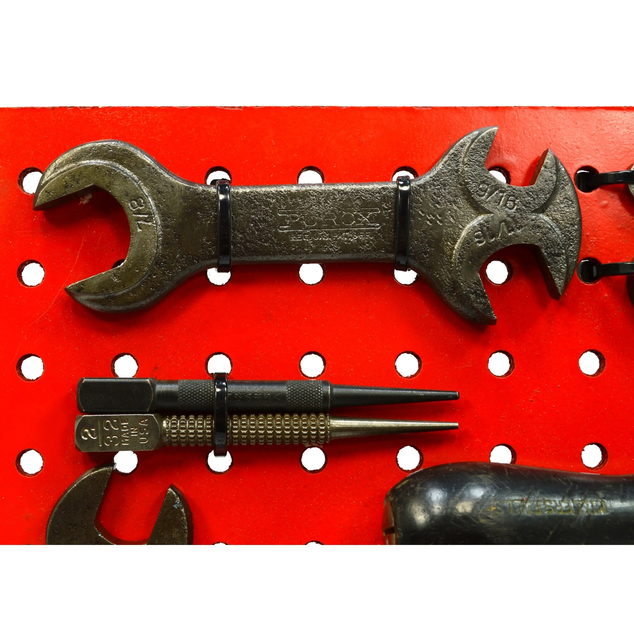 Antique OLD TOOL WALL DECOR Lot of 16 TOOLS on PEG BOARD Millers Falls DISSTON  