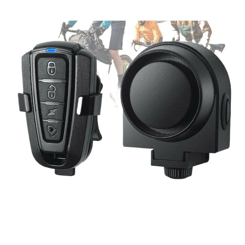 ANTUSI Wireless Bicycle Vibration Alarm USB Charging Motorcycle Bike Alarm Remote Control Anti-theft Bike Detector Alarm System