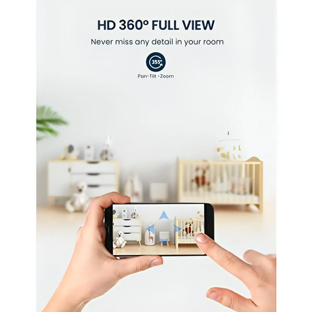 Baby Monitor with Camera and Audio | 3MP Night Vision Motion and Sound Detection 2.4G WiFi Home