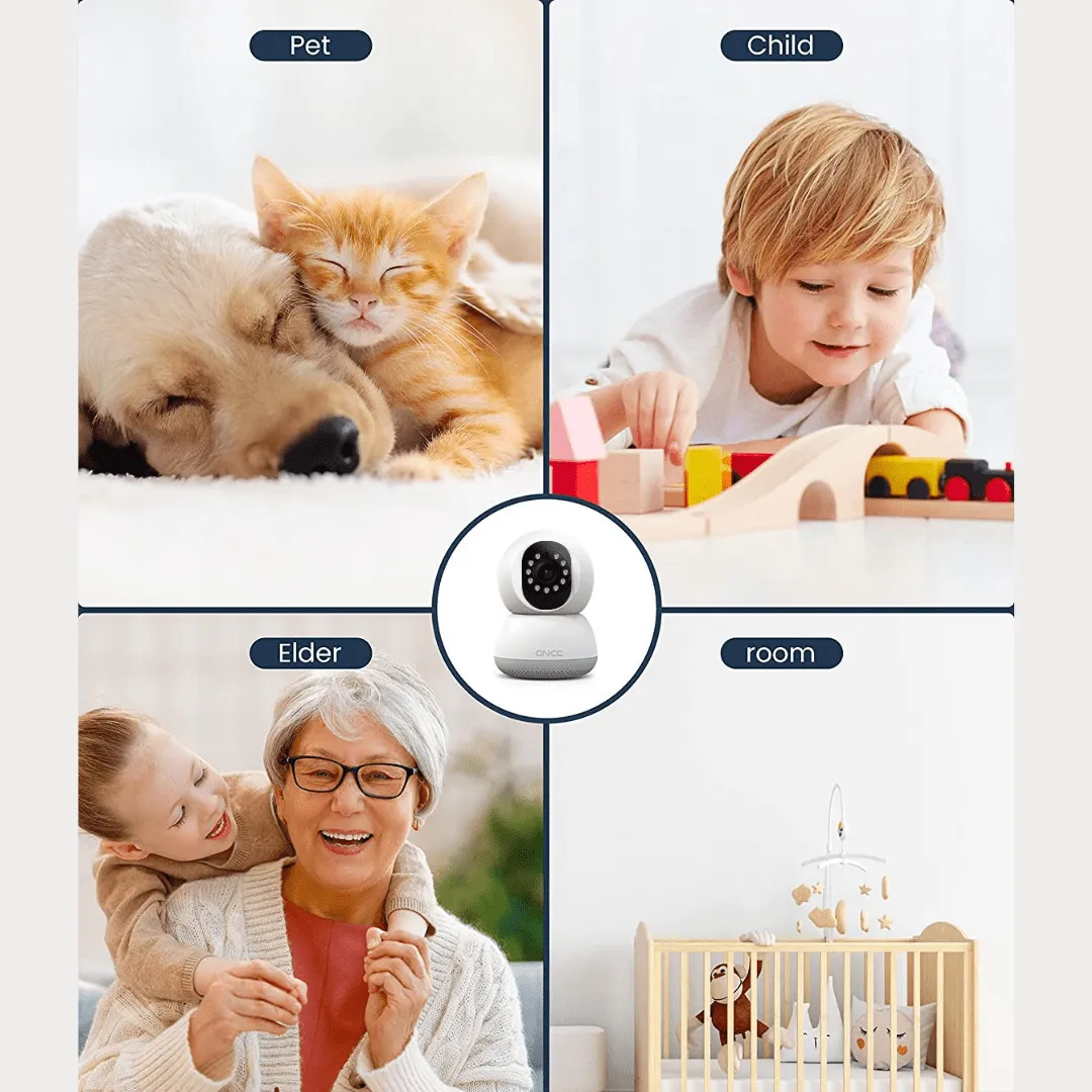 Baby Monitor with Camera and Audio | 3MP Night Vision Motion and Sound Detection 2.4G WiFi Home