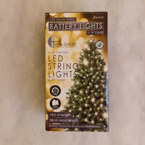 Battery Christmas lights - set of 120 warm white