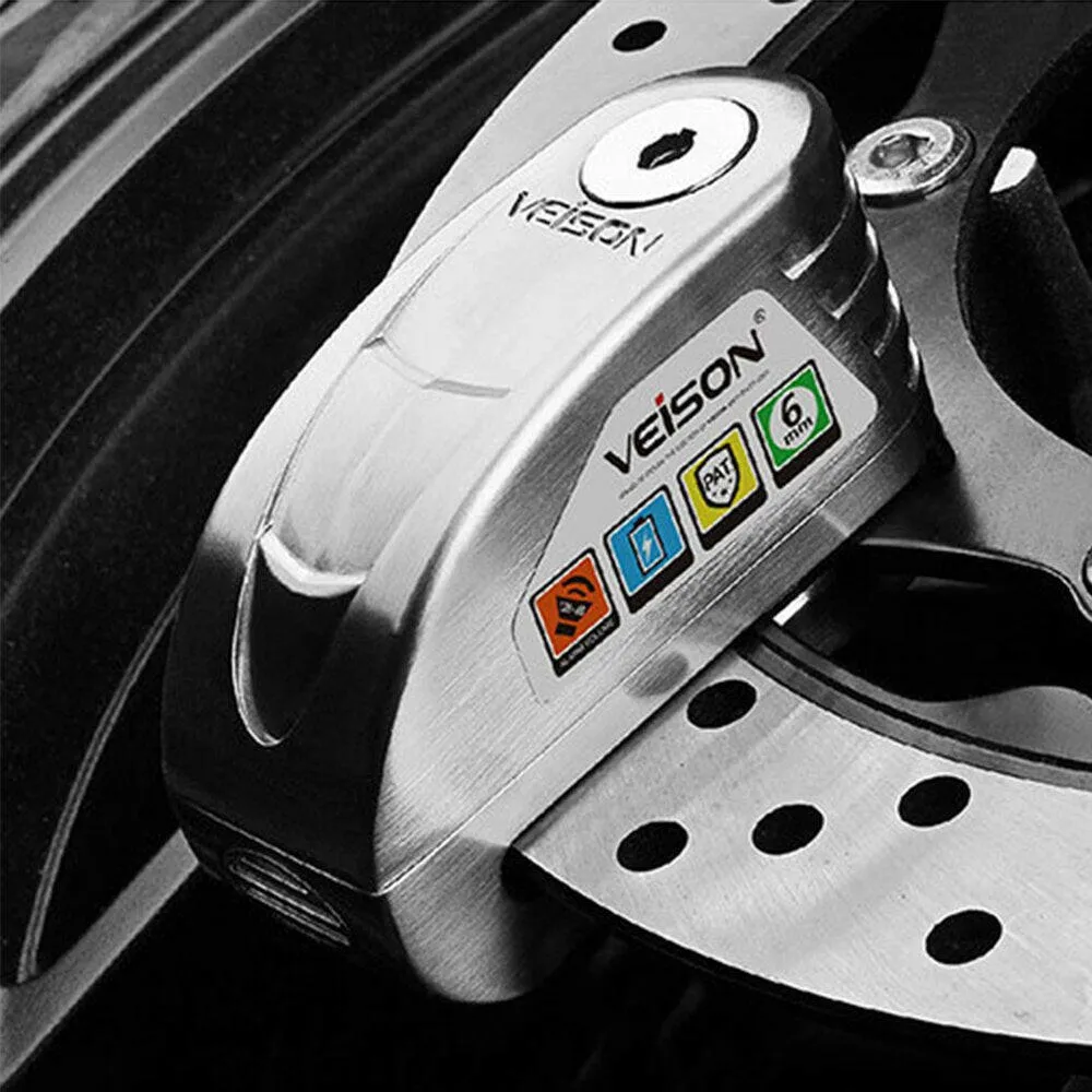 Bicycle Accessories Motorcycle Bicycle Lock Alarm Safety Protection Aluminum Alloy Anti-Theft Reminder Rope Lock Bag