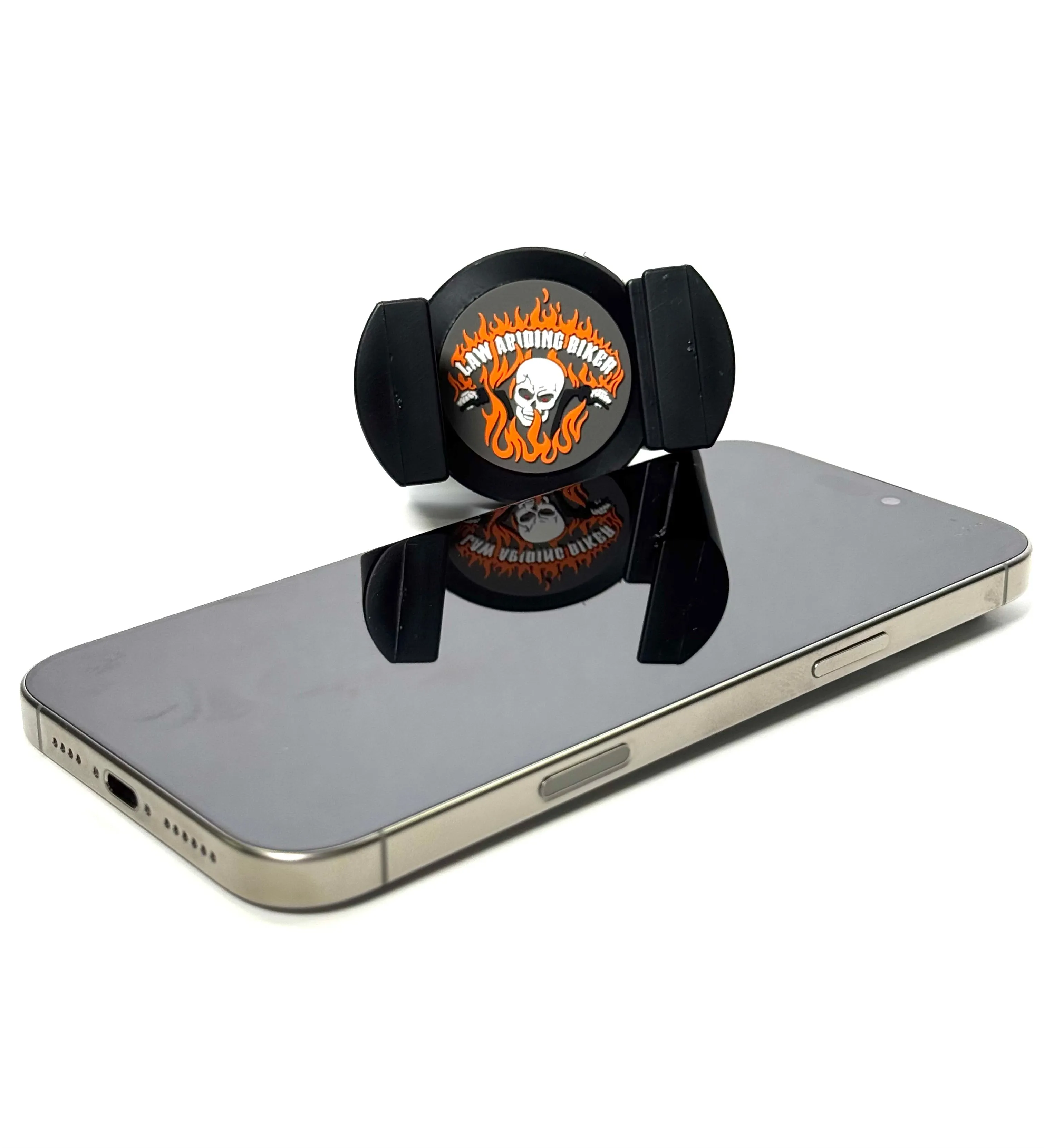 Biker Gripper Cell Phone Handlebar Universal Bar Mount in Black or Chrome-Harley or Metric-STREET-ADVENTURE-DIRT