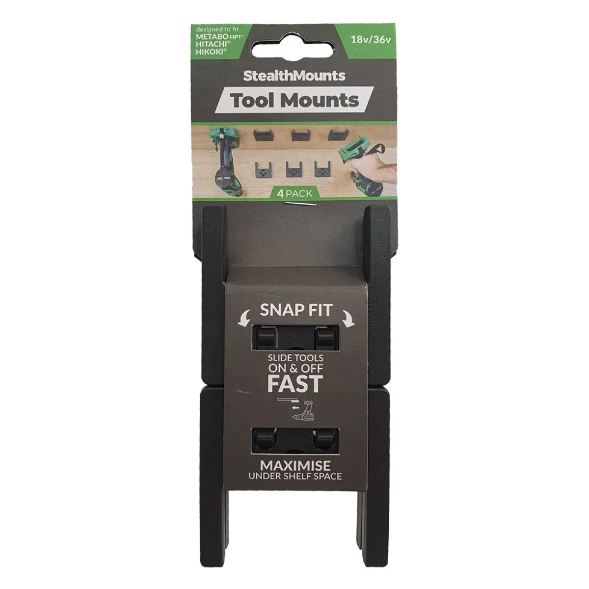 BM-TMMHH18BLK4 STEALTHMOUNTS HiKOKI Tool Mounts