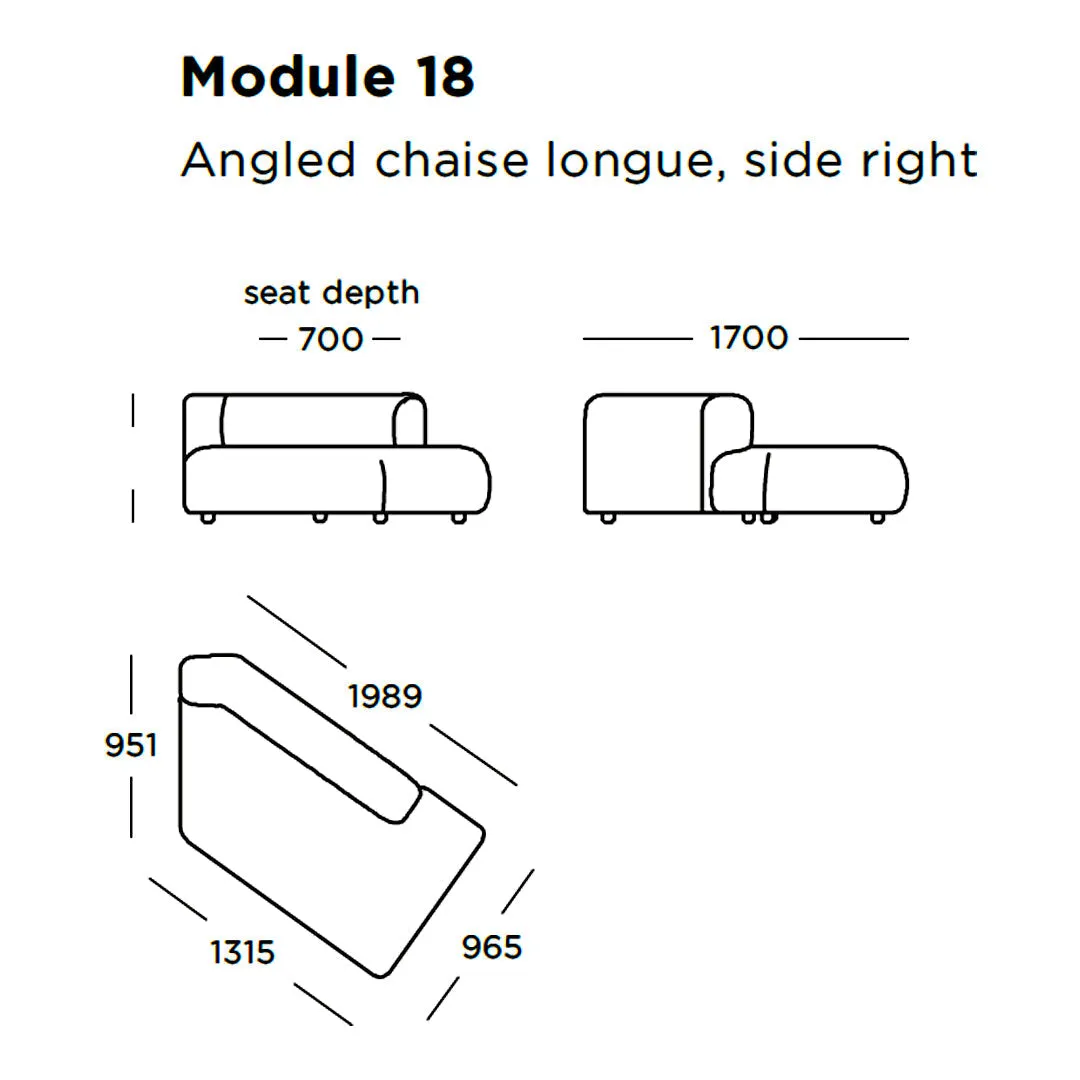 Boketto Modular Sofa (Modules 17-19)