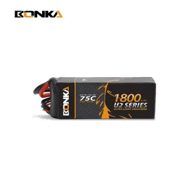 Bonka 1800mAh 6S 22.2V 75C Lipo Battery BKU2-1800/75-6S/GR [DG]