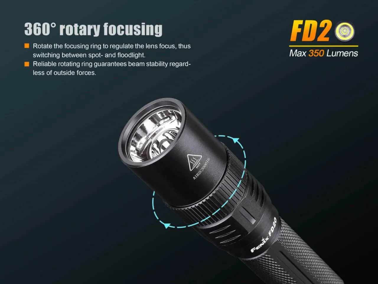 Brand New FD20 350 Lumens CREE LED Flashlight powered by 2X AA batteries