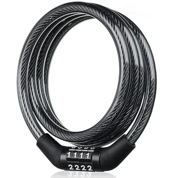 BSDDP Motorcycle Cable Lock with Number Combination