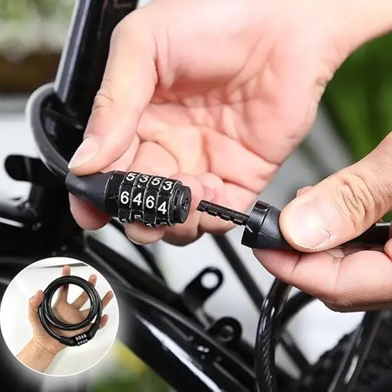 BSDDP Motorcycle Cable Lock with Number Combination
