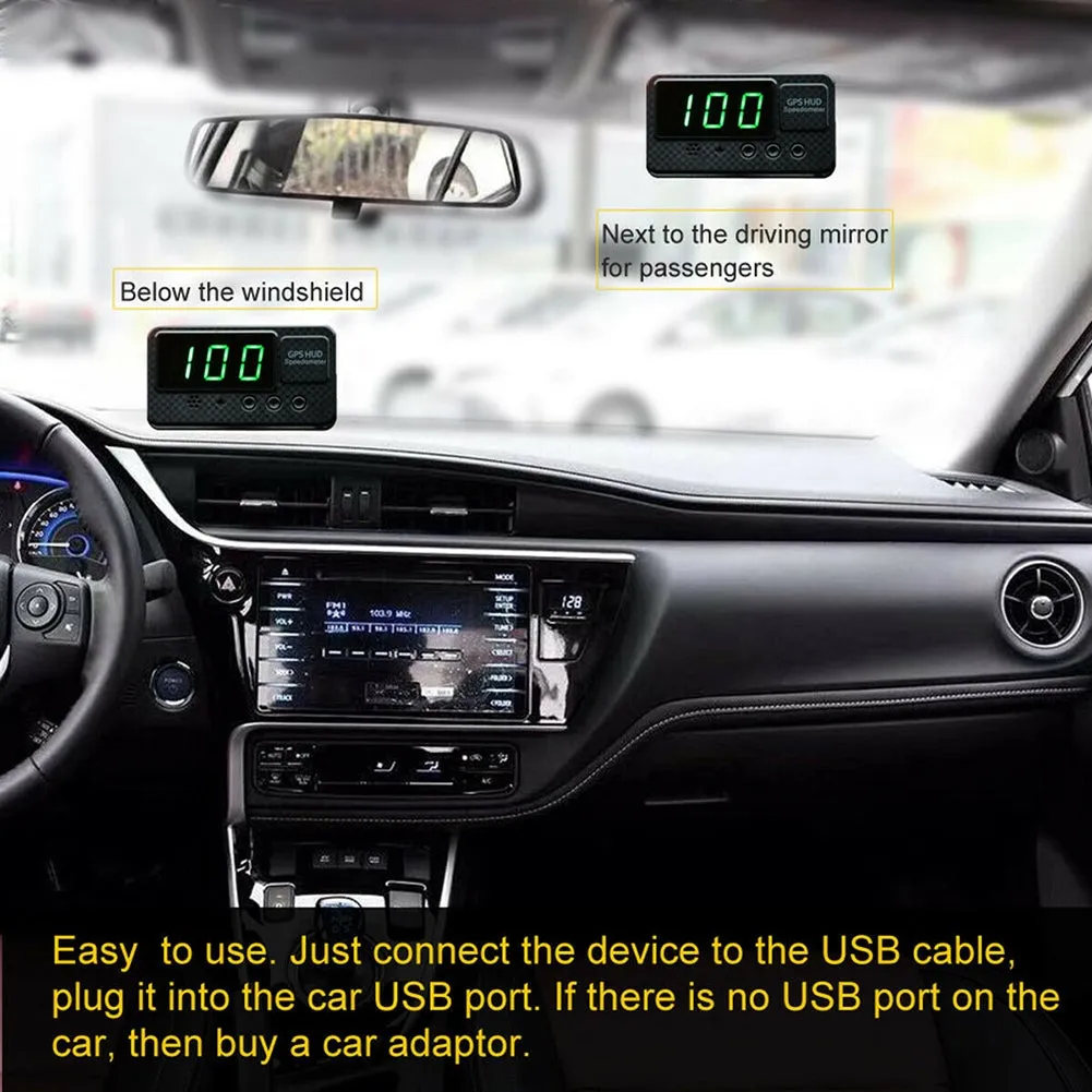 C60s Car Digital Gps Speedometer Odometer Hud Head-up Display