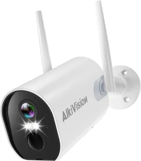 Cameras Wireless Outdoor - 2K HD Color Night Vision AI Motion Detection WiFi Wireless Cameras for Home Security, Spotlight Siren Alarm with 2-Way Audio, 7-Day Cloud/SD Storage
