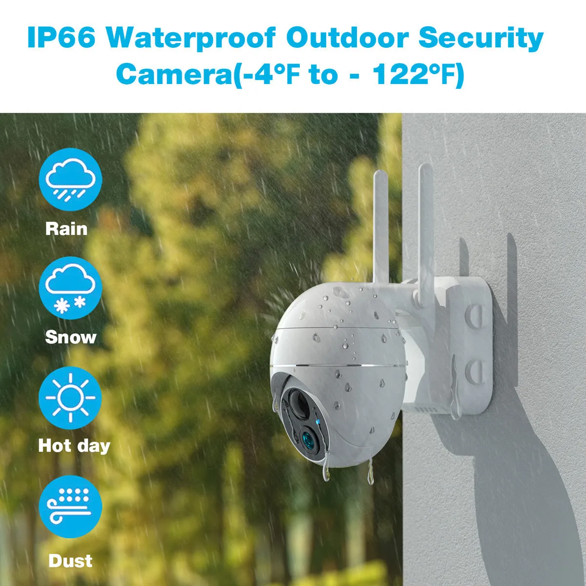 Campark AP50 1080P 5x Digital Zoom Wireless PTZ Rechargeable Battery Security Camera (Only Available In The US)