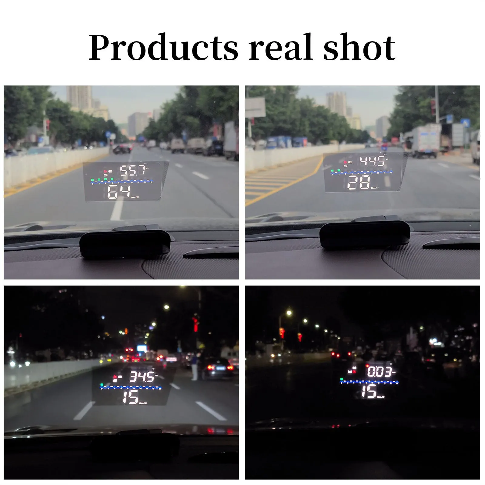 Car Hud Head-up Display Gps System Hd Windshield Projector