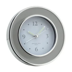 Chiffon Enamel & Silver Alarm Clock