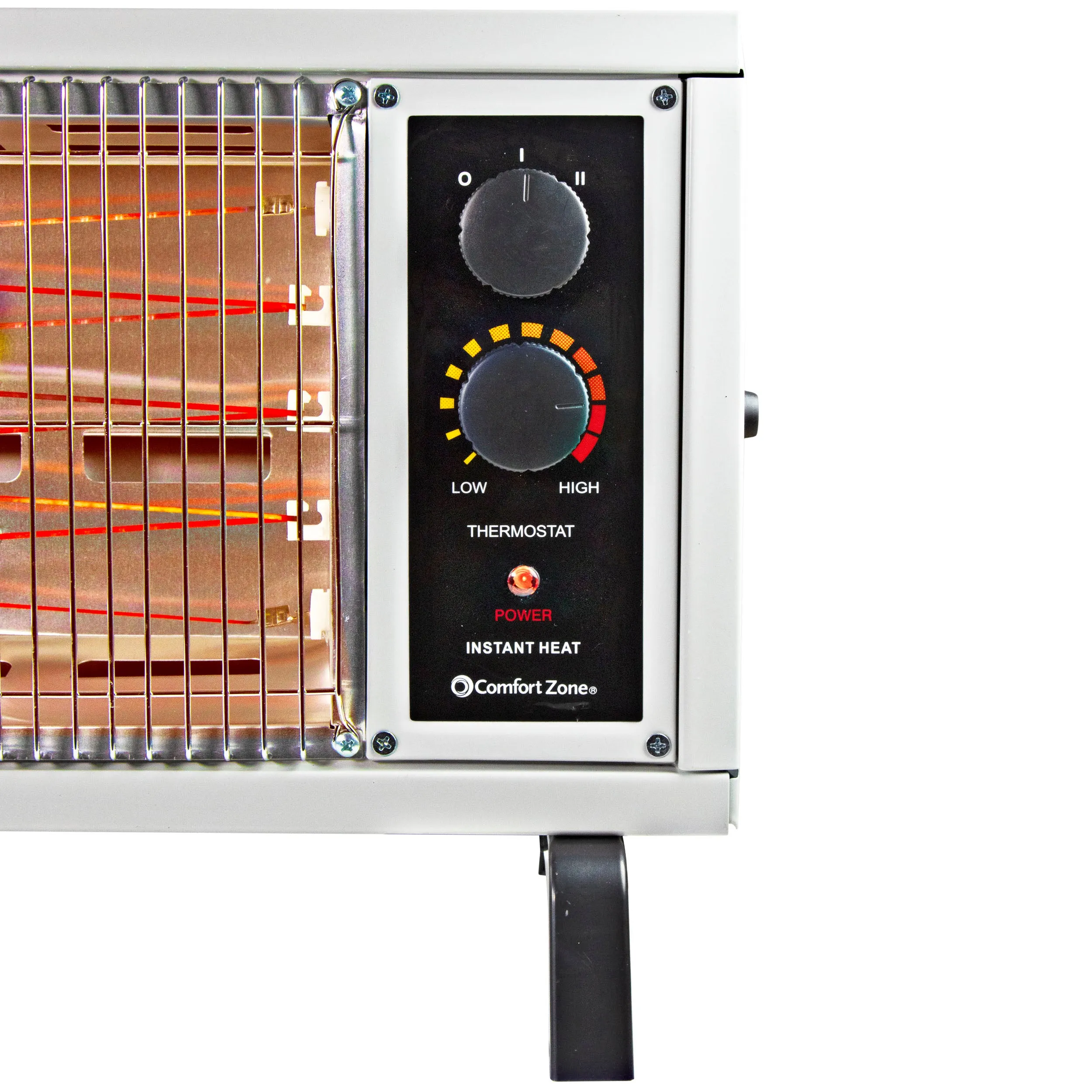 Comfort Zone Electric Radiant Space Heater w/Adjustable Thermostat in Ivory
