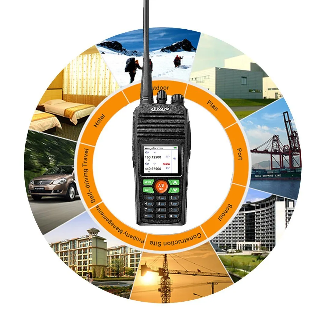 CRONY 10W DT-8188 UHF Double Segment Color screen Professional Walkie Talkies 8-15 KM