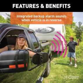 CURT 57101 Dual-Output 7/4-Way Connector with Backup Alarm (Plugs into USCAR)
