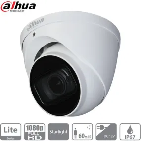 Dahua / HDCVI / 2MP / Eyeball Camera / Motorized Varifocal / 2.7-12mm Lens / Outdoor / IP67 / 60m Smart IR / Starlight / 5 Year Warranty / DH-A21CJ0Z