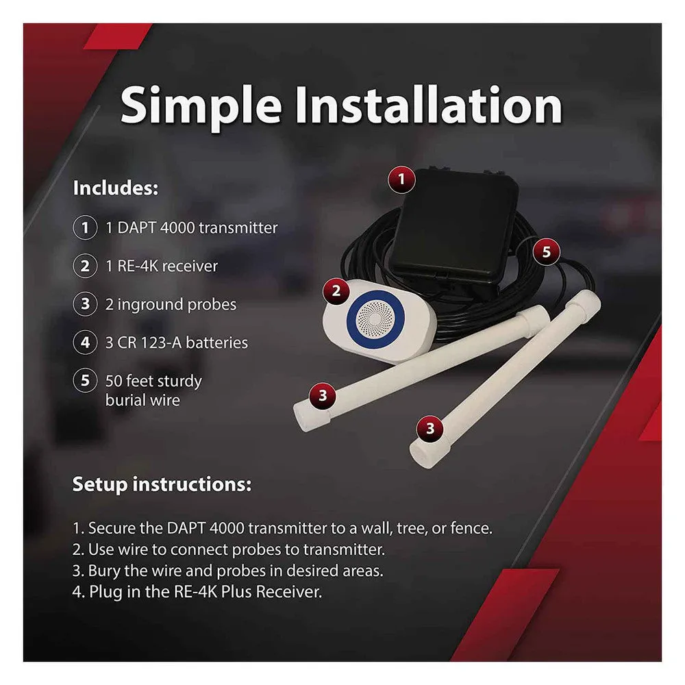 Dakota Alert 4000 Series Vehicle Sensing Probe and Receiver Kit with Relays