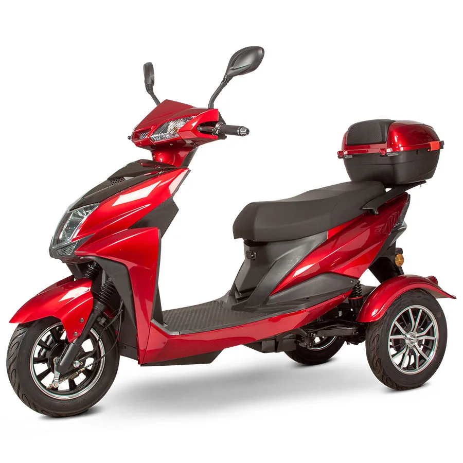 E-Wheels EW-10 Euro Style - 3-Wheel Moped Electric Mobility Scooter - Top Speed 15mph - 500W